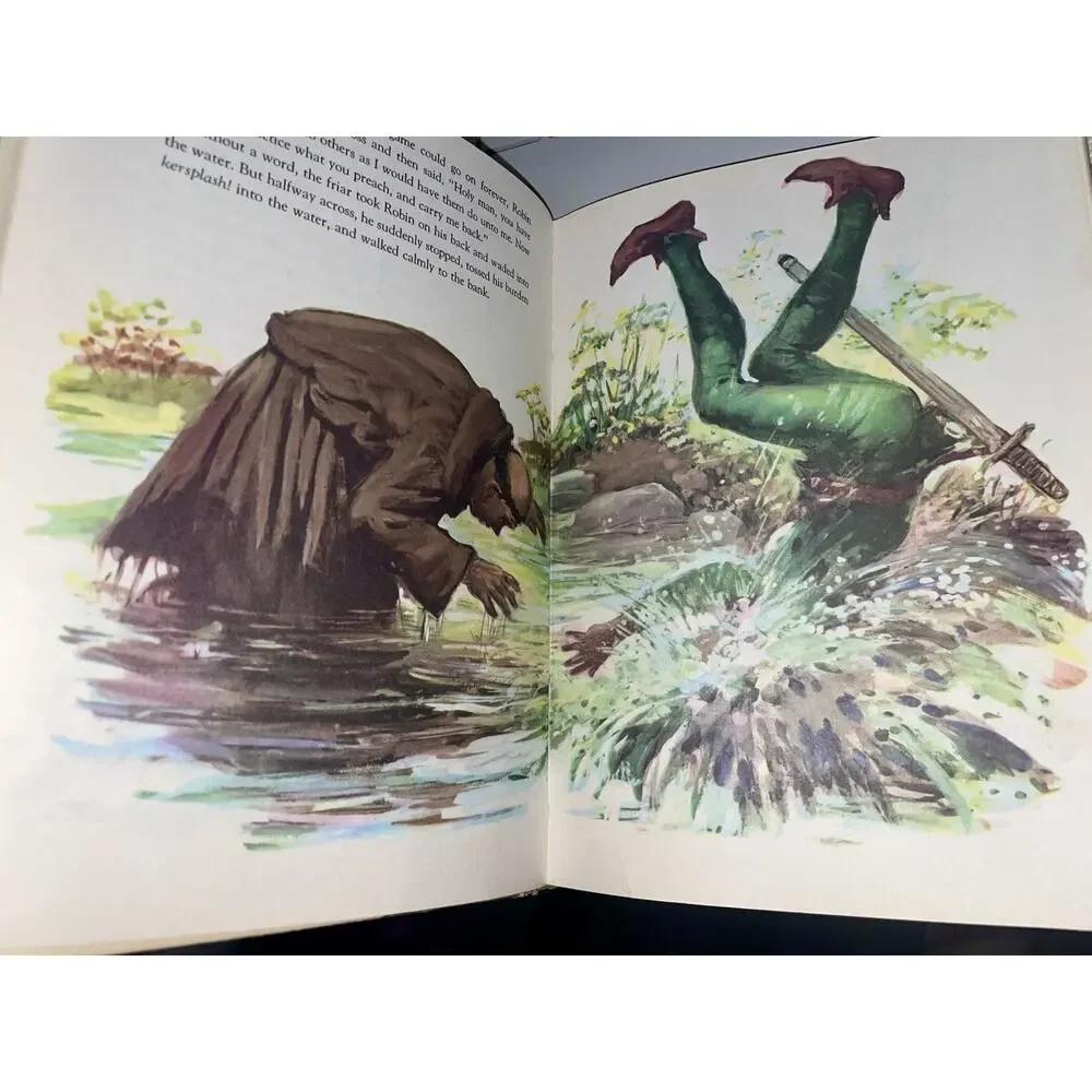 Vintage Dandelion Library Book 2 in 1 Pinocchio & Adventures of Robin Hood 1946